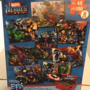 Marvel heroes, super 3-D eight puzzle collection